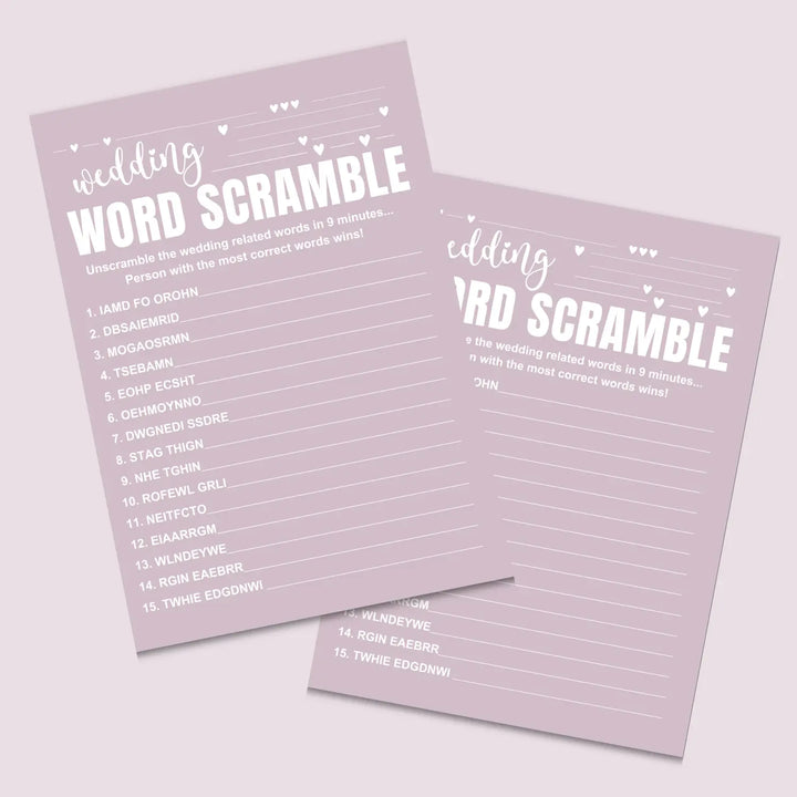 Wild lilac bridal shower game instant download modern simple hued diy instantly printable fun for wedding celebrations