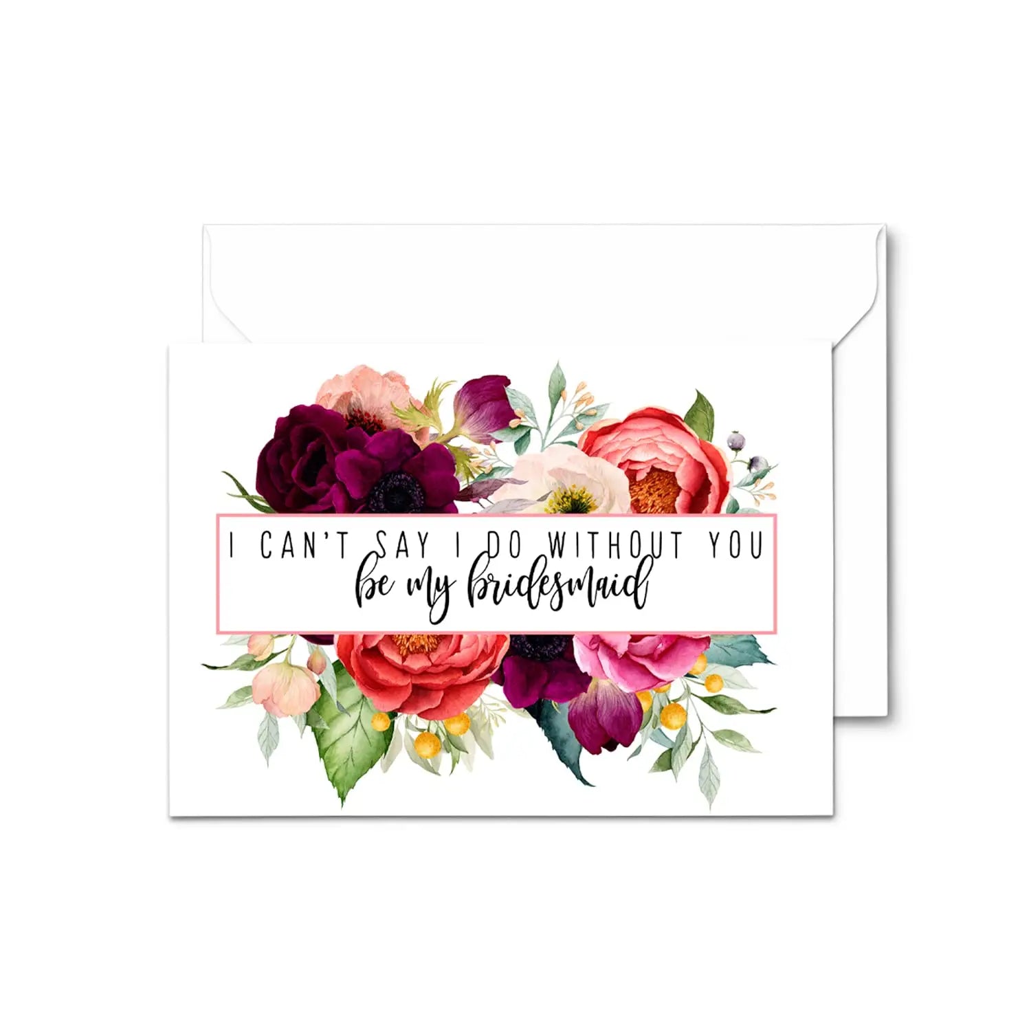 Wildflower blooms bridesmaid proposal cards (12 pack) - invitations
