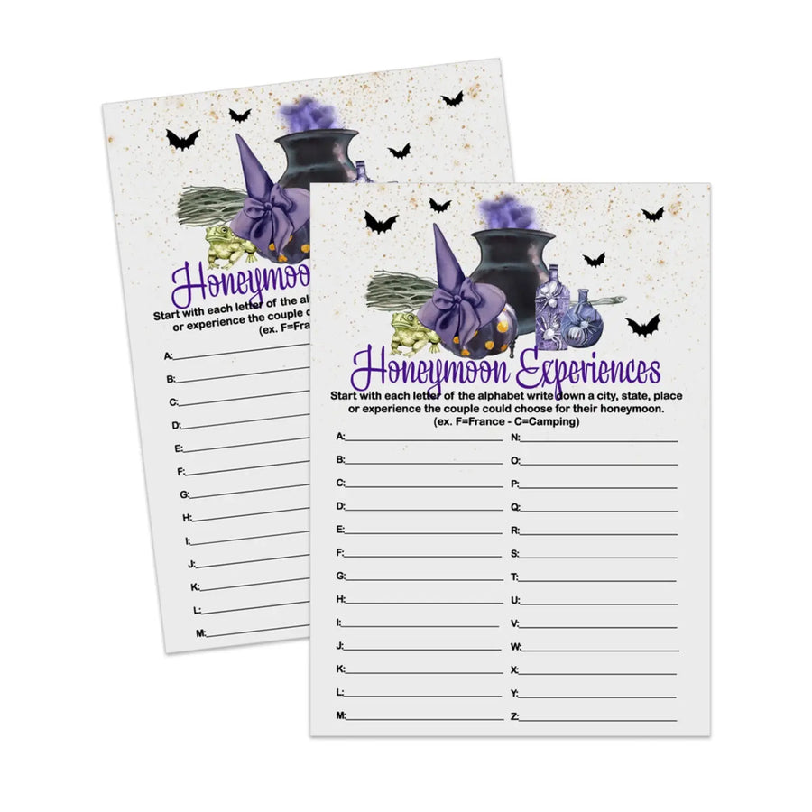 Witch is Getting Hitched Honeymoon Bridal Shower Game Printable Digital Download - Paper Clever Party