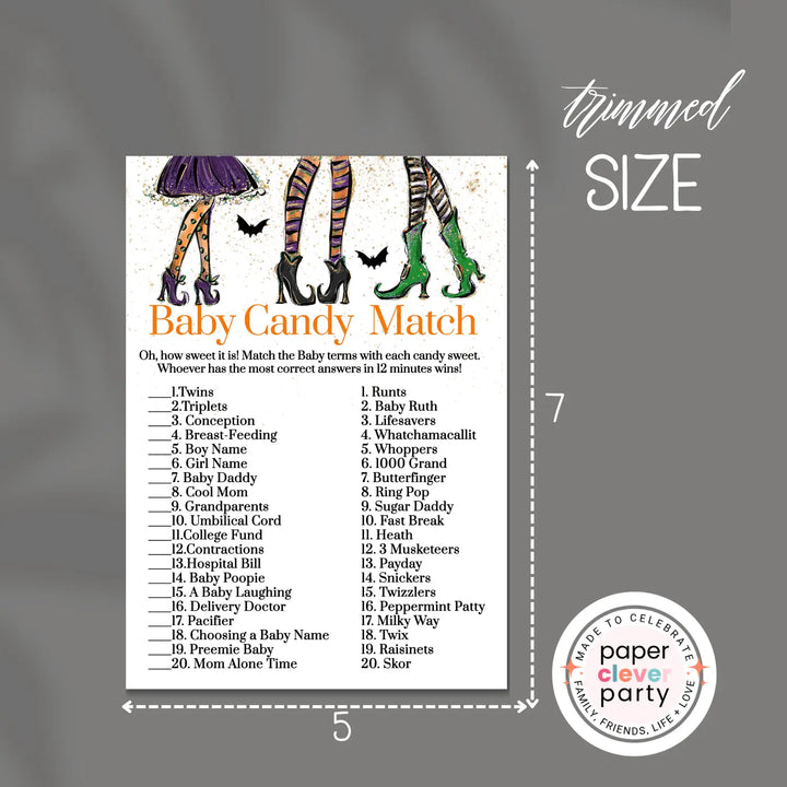 Witchy fun baby shower games bundle – halloween instant download printable activities is brewing digital game diy party