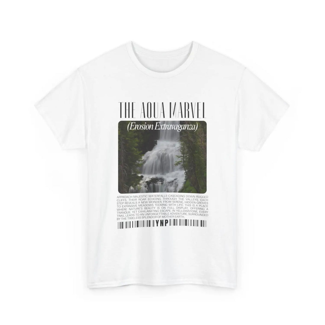 Yellowstone national park waterfalls aqua marvel unisex heavy cotton tee - relaxed nature vibes t-shirt casual wear