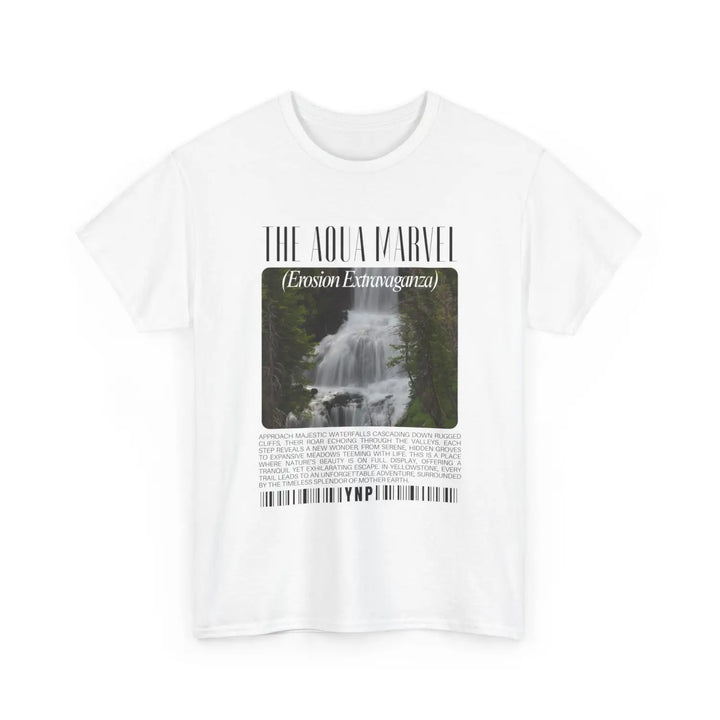 Yellowstone national park waterfalls aqua marvel unisex heavy cotton tee - relaxed nature vibes t-shirt casual wear
