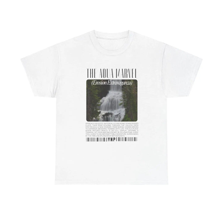 Yellowstone national park waterfalls aqua marvel unisex heavy cotton tee - relaxed nature vibes t-shirt casual wear