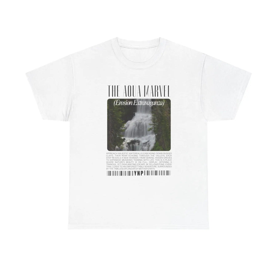 Yellowstone national park waterfalls aqua marvel unisex heavy cotton tee - relaxed nature vibes t-shirt casual wear