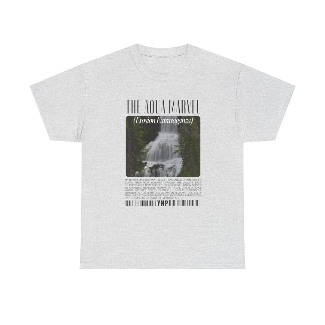 Yellowstone national park waterfalls aqua marvel unisex heavy cotton tee - relaxed nature vibes t-shirt casual wear