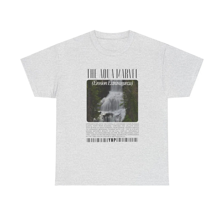 Yellowstone national park waterfalls aqua marvel unisex heavy cotton tee - relaxed nature vibes t-shirt casual wear
