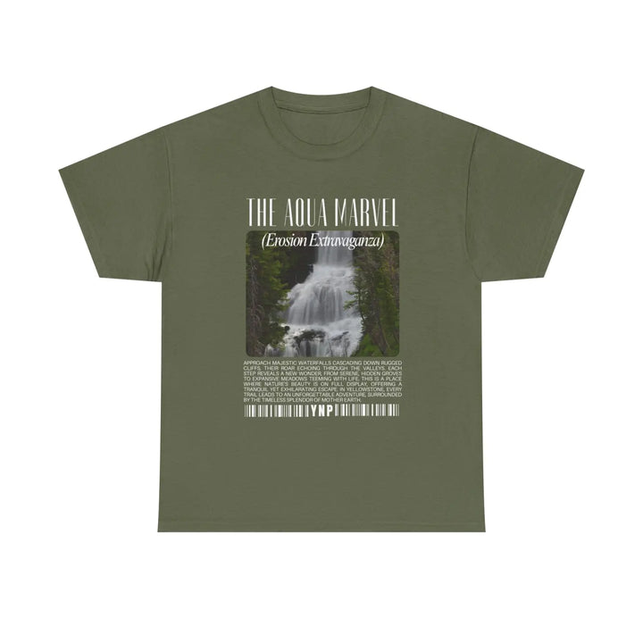 Yellowstone national park waterfalls aqua marvel unisex heavy cotton tee - relaxed nature vibes t-shirt casual wear