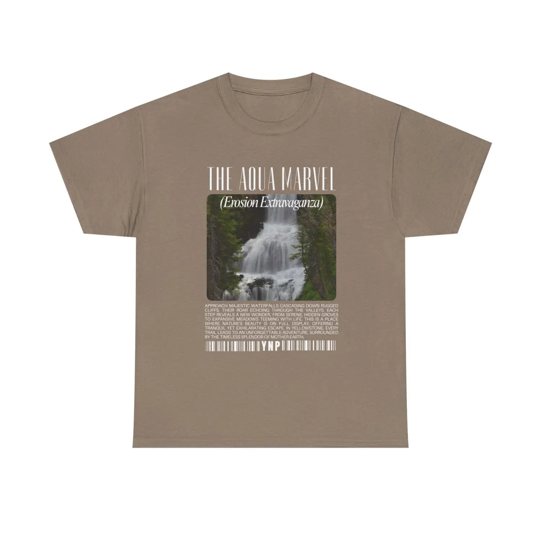 Yellowstone national park waterfalls aqua marvel unisex heavy cotton tee - relaxed nature vibes t-shirt casual wear