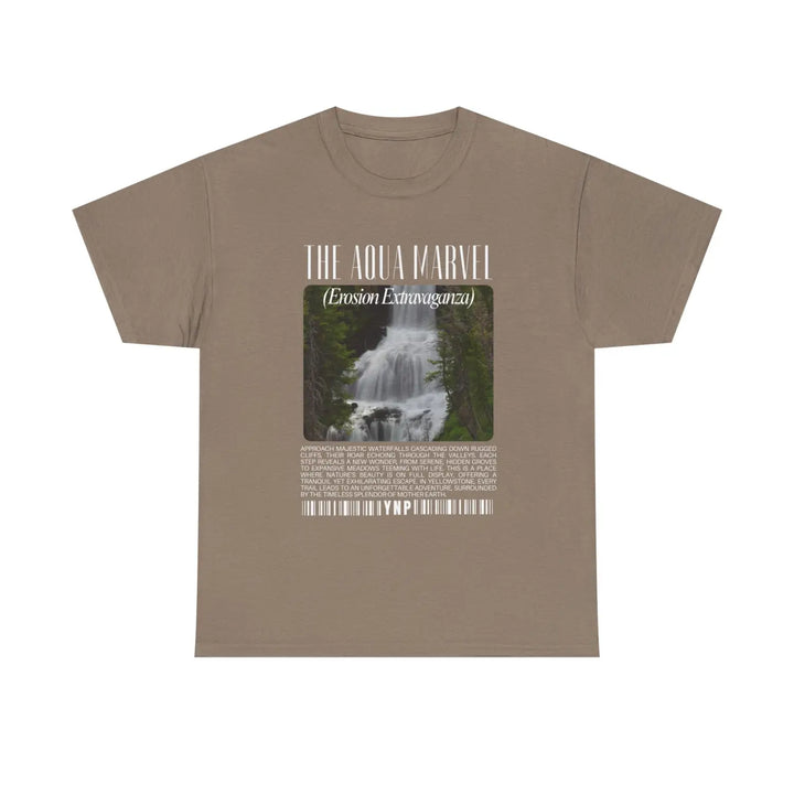 Yellowstone national park waterfalls aqua marvel unisex heavy cotton tee - relaxed nature vibes t-shirt casual wear