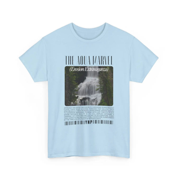 Yellowstone national park waterfalls aqua marvel unisex heavy cotton tee - relaxed nature vibes t-shirt casual wear