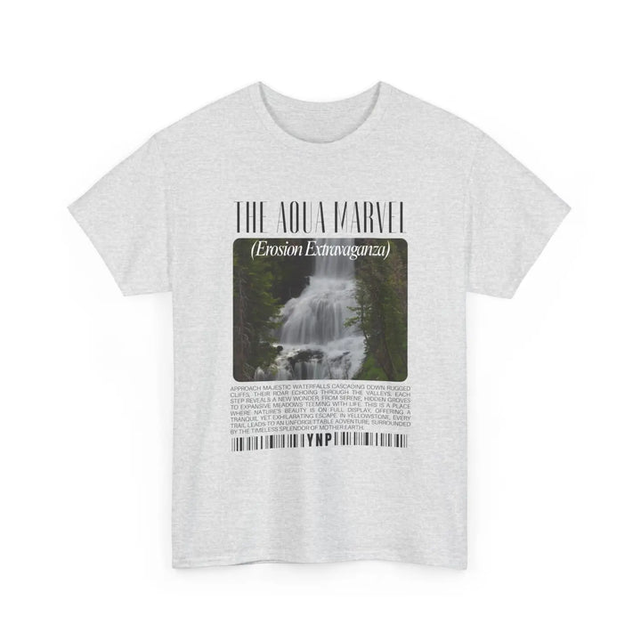 Yellowstone national park waterfalls aqua marvel unisex heavy cotton tee - relaxed nature vibes t-shirt casual wear