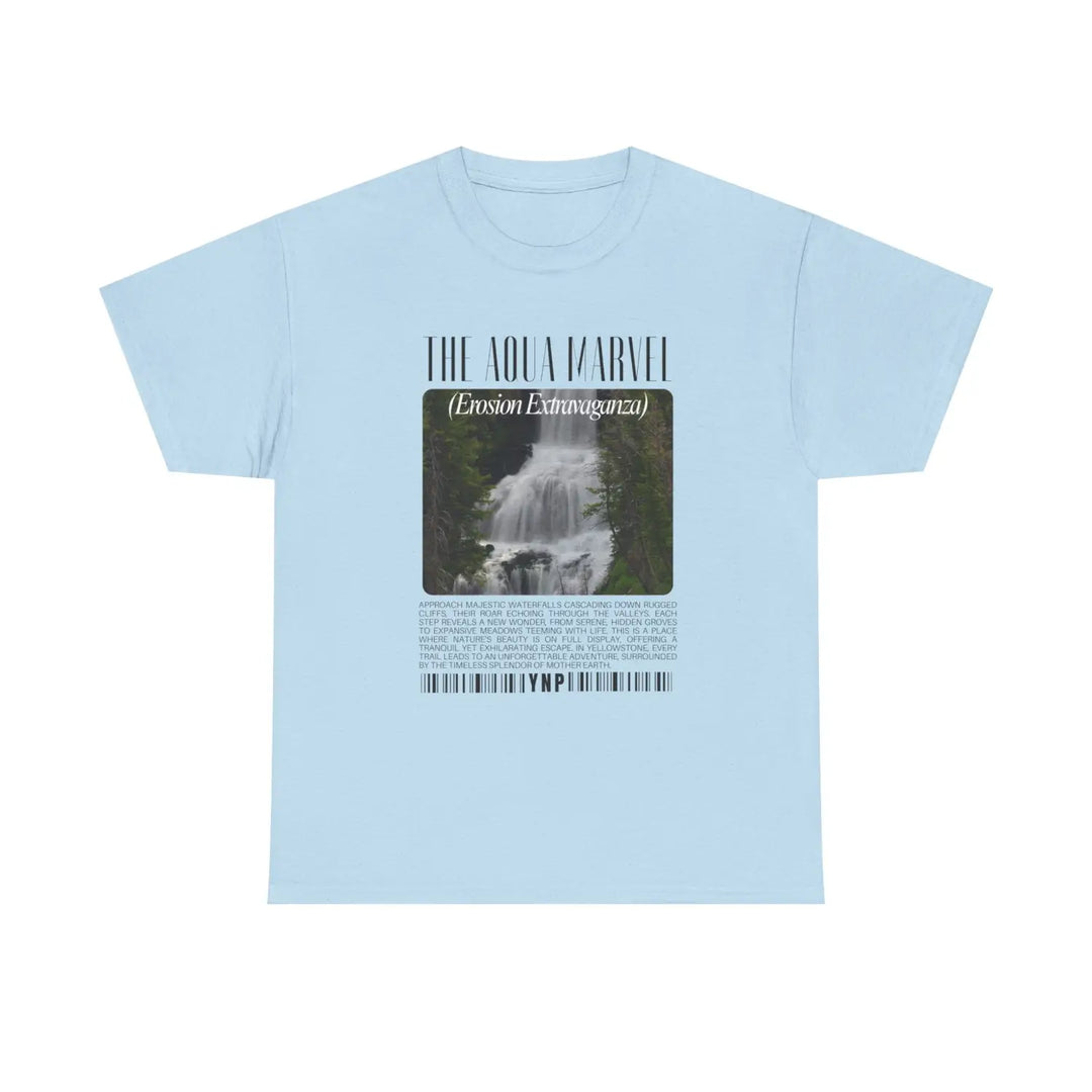 Yellowstone national park waterfalls aqua marvel unisex heavy cotton tee - relaxed nature vibes t-shirt casual wear