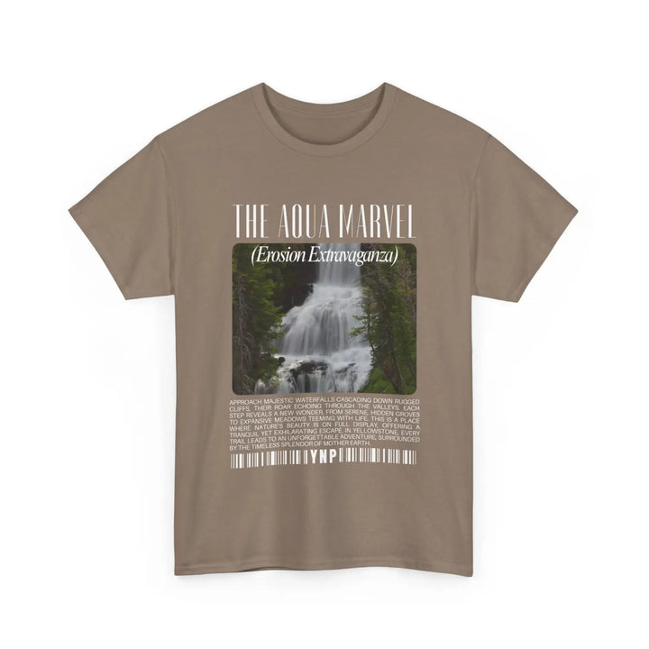 Yellowstone national park waterfalls aqua marvel unisex heavy cotton tee - relaxed nature vibes t-shirt casual wear
