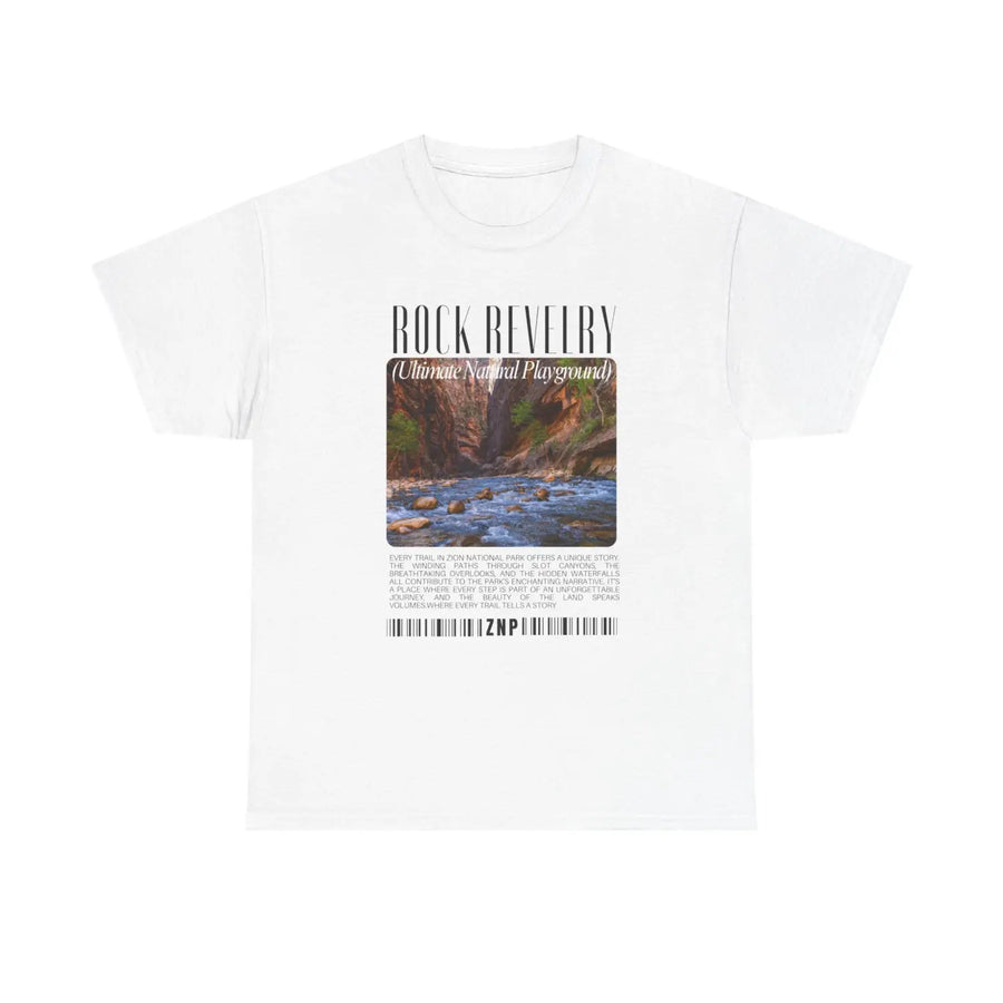 Zion national park rock revival unisex heavy cotton tee - nature-inspired graphic t-shirt for casual wear and outdoor