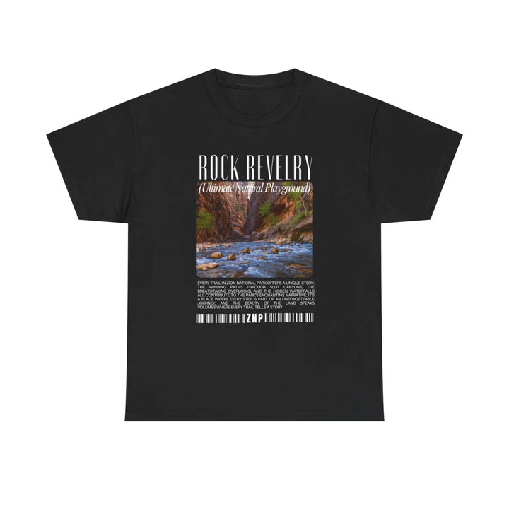 Zion national park rock revival unisex heavy cotton tee - nature-inspired graphic t-shirt for casual wear and outdoor